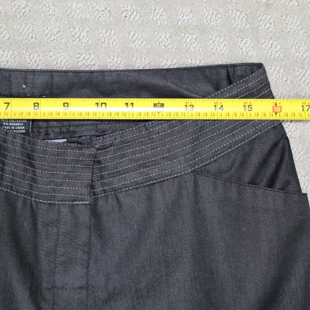Willi Smith Women's Sz 12 Black Wide Leg Mid Rise Pants EUC - Picture 3 of 6